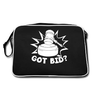 Auctioneer Got Bid - Retro Bag - black/white - Back