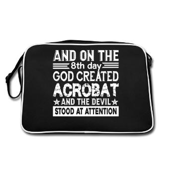 Acrobat God Created Acrobat - Retro Bag - black/white - Back