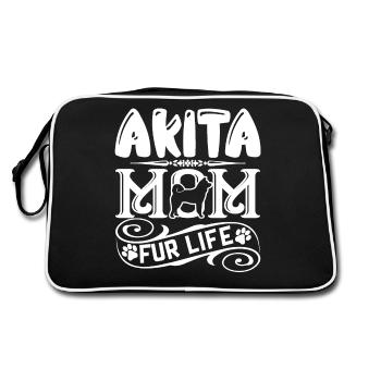 Akita Akita Mom Fur Life - Retro Bag - black/white - Back