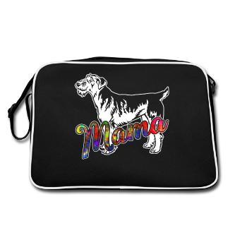 Airedale Terrier Airedale Terrier Mama - Retro Bag - black/white - Back
