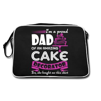 Cake Decorator Cake Decorator Dad - Retro Bag - black/white - Back