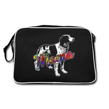 Brittany Spaniel Brittany Spaniel Mama - Retro Bag - black/white - Back