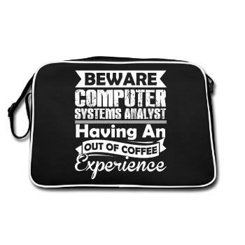 Funny Computer Systems Analyst - Retro Bag - black/white - Back