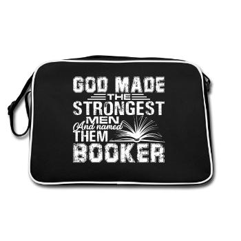Book Strong Men Become Bookers - Retro Bag - black/white - Back