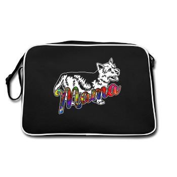 Australian Terrier Australian Terrier Mama - Retro Bag - black/white - Back