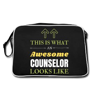 So sieht ein großartiger Berater aus - Retro Tasche - Schwarz/Weiß - Hinten