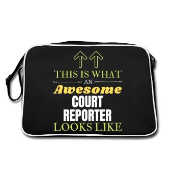 So sieht ein großartiger Gerichtsreporter aus - Retro Tasche - Schwarz/Weiß - Hinten