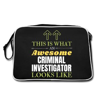 This is What an Awesome Criminal Investigator Look - Sac Retro - noir/blanc - Dos