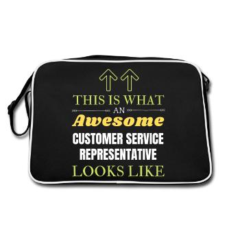 This is What an Awesome Customer Service Represent - Retro Bag - black/white - Back