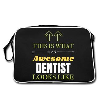 This is What an Awesome Dentist Looks Like - Sac Retro - noir/blanc - Dos
