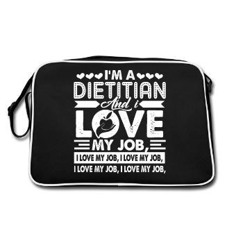 Dietitian Dietitian I Love My Job - Retro Bag - black/white - Back