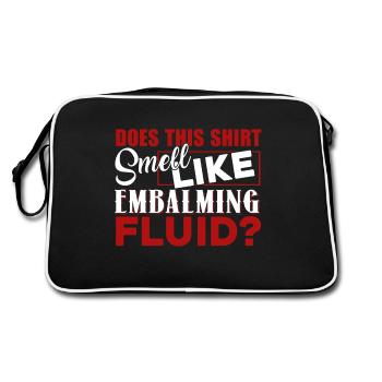 Embalmer Does This Shirt Smell Like Embalming - Retro Bag - black/white - Back