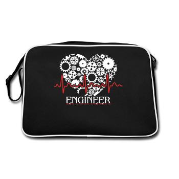 Engineer Engineer Heartbeat - Retro Bag - black/white - Back