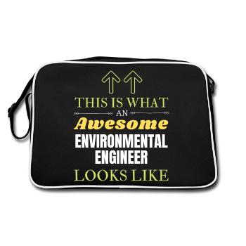 This is What an Awesome Environmental Engineer Loo - Retro Bag - black/white - Back