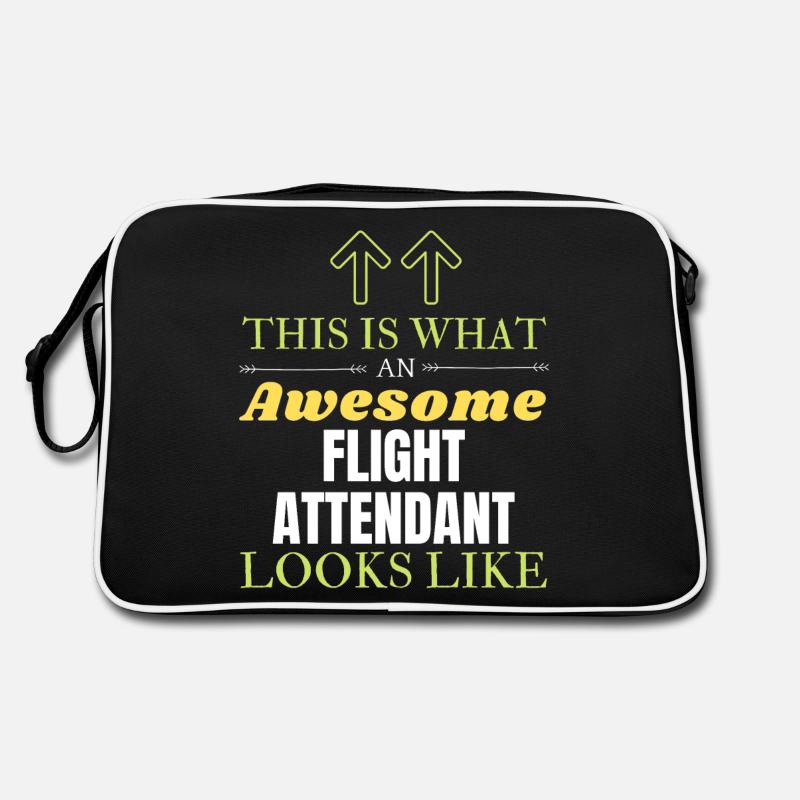 So sieht eine tolle Flugbegleiterin aus Retro Tasche