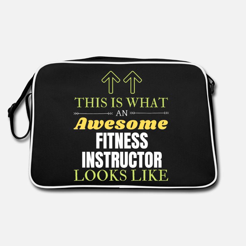 So sieht ein großartiger Fitnesstrainer aus L Retro Tasche