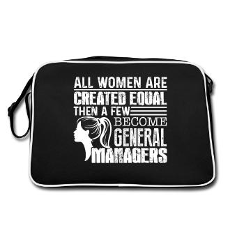 General Manager Few Women Become General Managers - Retro Bag - black/white - Back