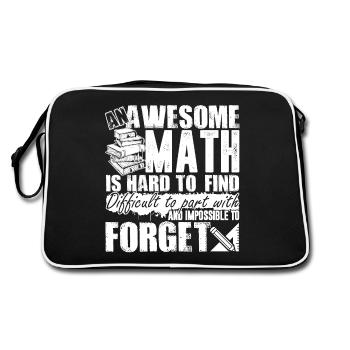 Math Teacher Awesome Math Teacher - Retro Bag - black/white - Back