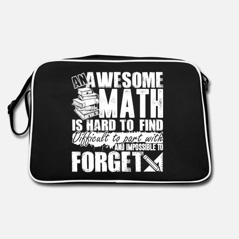 Math Teacher Awesome Math Teacher - Retro Bag - black/white