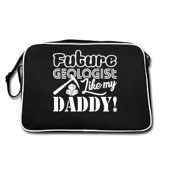 Geologist Future Geologist Like Daddy - Retro Bag - black/white - Back