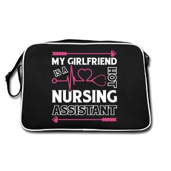 My Girlfriend Is A Hot Nursing Assistant - Retro Bag - black/white - Back