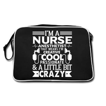 Nurse Anesthetist Cool Nurse Anesthetist - Retro Bag - black/white - Back