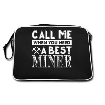 Miner I'm The Best Miner - Retro Bag - black/white - Back