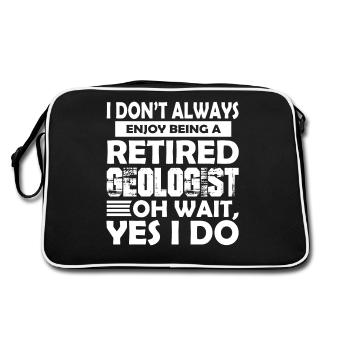 Geologist Enjoy Being Retired Geologist - Retro Bag - black/white - Back