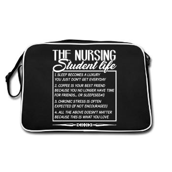 Nursing Student Nursing Student Life - Retro Bag - black/white - Back