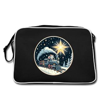 Christmas Christmas Mouse Model Train Kids - Retro Bag - black/white - Back