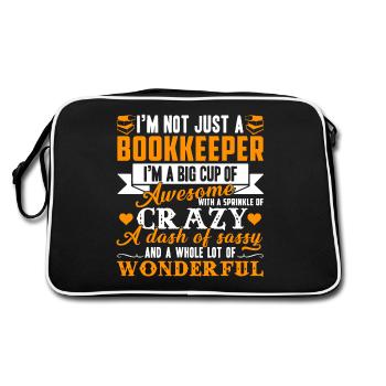 Bookkeeper Proud To Be A Bookkeeper - Retro Bag - black/white - Back