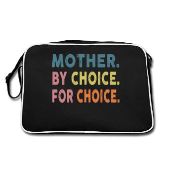 Mother by choice for choice Strong Women - Retro Bag - black/white - Back