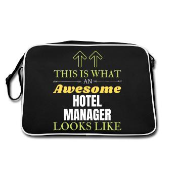 This is What an Awesome Hotel Manager Looks Like - Retro Bag - black/white - Back