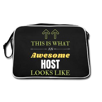 This is What an Awesome Host Looks Like - Retro Bag - black/white - Back