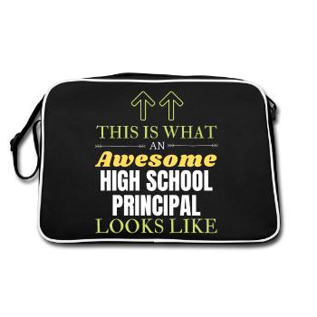 Voici à quoi ressemble un directeur d’école secondaire génial - Sac Retro - noir/blanc - Dos