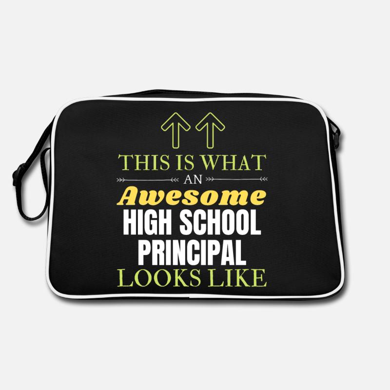 So sieht ein großartiger Highschool-Rektor aus - Retro Tasche - Schwarz/Weiß