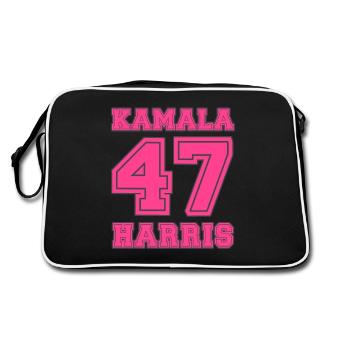 Kamala Harris, 47e présidente des États-Unis - Sac Retro - noir/blanc - Dos