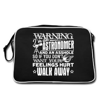 Warning I am An Astronomer - Retro Bag - black/white - Back