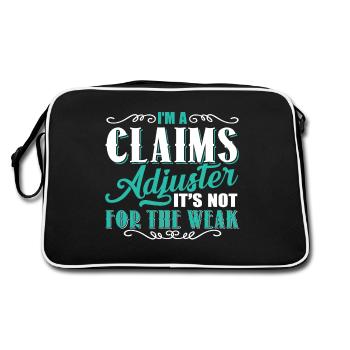Claims Adjuster Is Not For The Weak - Retro Bag - black/white - Back
