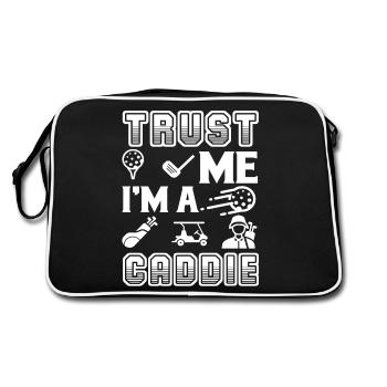 Caddie Trust Me I'm a Caddie - Retro Bag - black/white - Back