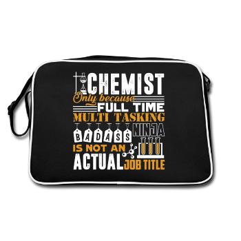 Chemist is Not An Actual Job Title - Retro Bag - black/white - Back