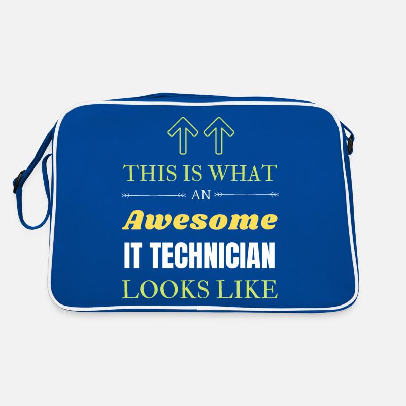 So sieht ein großartiger IT-Techniker aus Retro Tasche