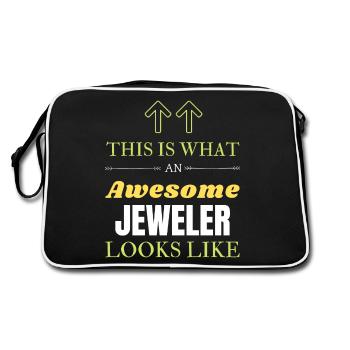So sieht ein großartiger Juwelier aus - Retro Tasche - Schwarz/Weiß - Hinten