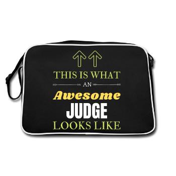 So sieht ein großartiger Judge aus - Retro Tasche - Schwarz/Weiß - Hinten