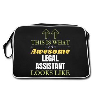 Voici à quoi ressemble un assistant juridique génial - Sac Retro - noir/blanc - Dos