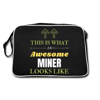 Voici à quoi ressemble un mineur génial - Sac Retro - noir/blanc - Dos