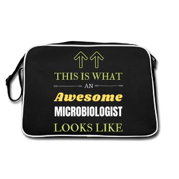Voici à quoi ressemble un microbiologiste génial - Sac Retro - noir/blanc - Dos