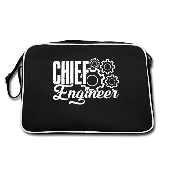 Proud To Be A Chief Engineer - Retro Bag - black/white - Back