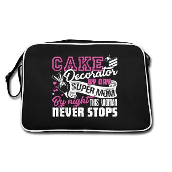 Cake Decorator Cake Decorator Mom - Retro Bag - black/white - Back
