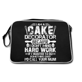 Cake Decorator I'm A Cake Decorator - Retro Bag - black/white - Back